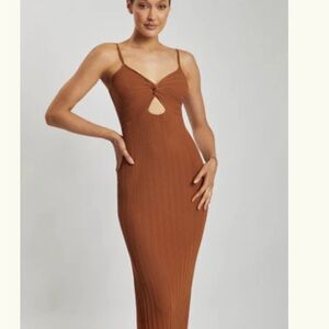 Meshki Chic Rust Madi  Dress